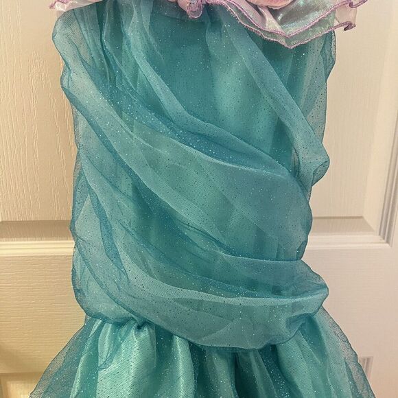 Disney Store Ariel The Little Mermaid Dress Costume Halloween Girls Size 5-6 - Picture 7 of 15